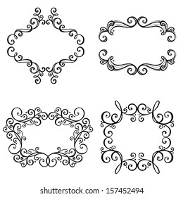 Vector Decorative Ornamental Frame for Text. Design element