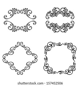 Vector Decorative Ornamental Frame for Text. Design element