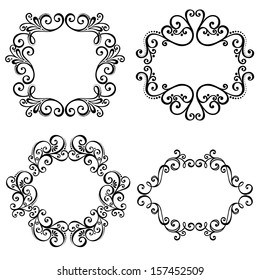 Set Decoration Frame Icons Stock Vector (Royalty Free) 1161467938