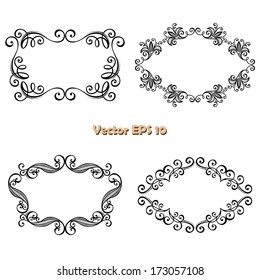 Vector Decorative Ornamental Frame for Text. Design element