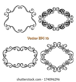 Vector Decorative Ornamental Frame for Text. Design element