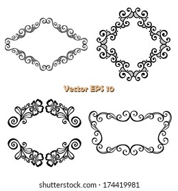 Vector Decorative Ornamental Frame for Text. Design element
