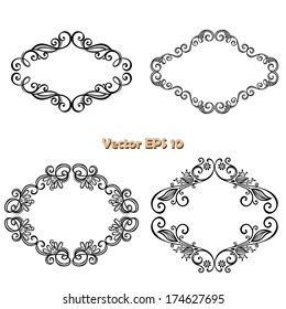 Vector Decorative Ornamental Frame for Text. Design element