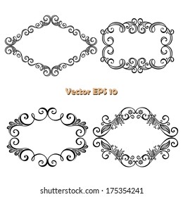 Vector Decorative Ornamental Frame for Text. Design element