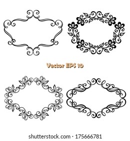 Vector Decorative Ornamental Frame for Text. Design element