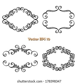 Vector Decorative Ornamental Frame for Text. Design element