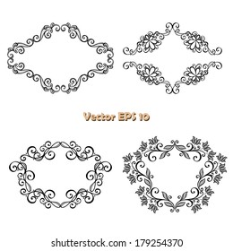 Vector Decorative Ornamental Frame for Text. Design element