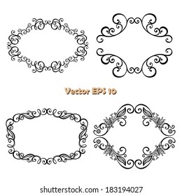Vector Decorative Ornamental Frame for Text. Design element