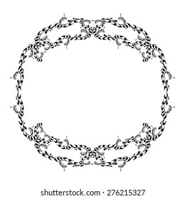 Vector decorative ornamental frame for text. Design element
