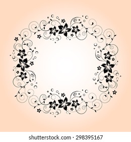 Vector Decorative Ornamental Frame for Text. Design element