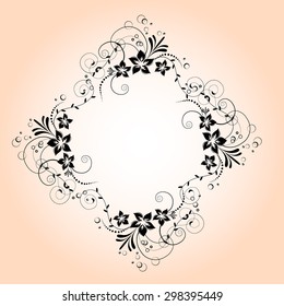 Vector Decorative Ornamental Frame for Text. Design element
