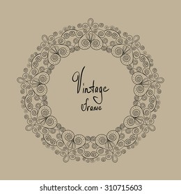 Vector Decorative Ornamental Frame for Text. Design element