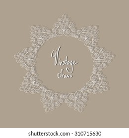 Vector Decorative Ornamental Frame for Text. Design element