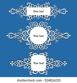 Vector Decorative Ornamental Frames for Text