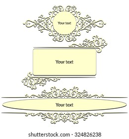 Vector Decorative Ornamental Frames for Text