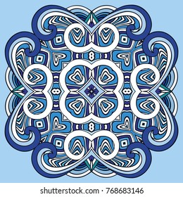 Vector decorative ornamental snowflake illustration