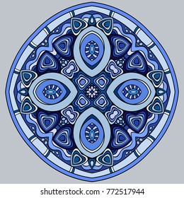 Vector decorative ornamental snowflake illustration