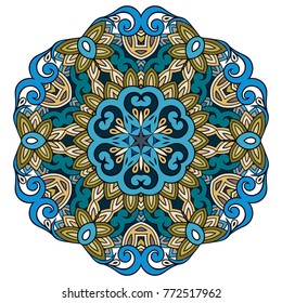 Vector decorative ornamental snowflake illustration