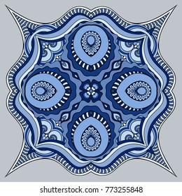 Vector decorative ornamental snowflake illustration