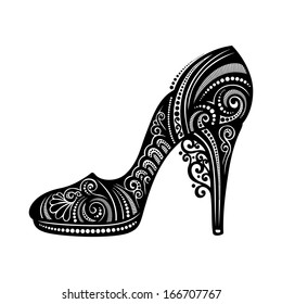 Vector Decorative Ornate Women's shoe