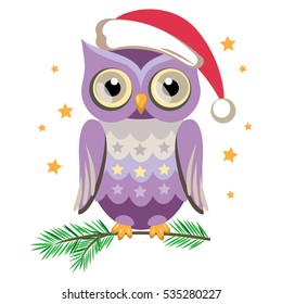 Vektordekauz auf Weihnachtsmütze