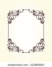 Vector decorative retro frame .Place for text.