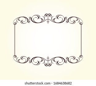 Vector decorative retro frame .Place for text.