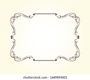Vector decorative retro frame .Place for text.