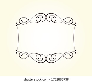 Vector decorative retro frame .Place for text.