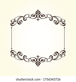Marco retro decorativo vectorial .Colocar para texto.