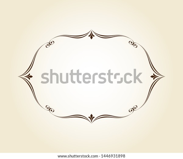 Vector\
decorative retro frame with place for\
text.