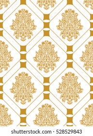Vector decorative retro greeting card or invitation design. Exquisite rich and solemn Arabic pattern, stylish, elegant and modern interpretation of Islamic motifs.