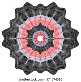 Vector decorative rosette for diploma or certificate. Template. Vector illustration.