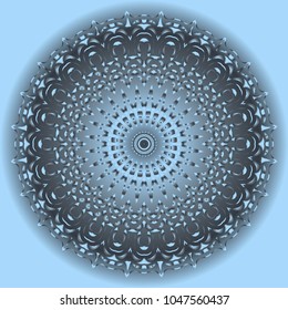 Vector decorative round ornamental pattern for the card or invitation with Islam, Arabic, Indian or ottoman motifs.