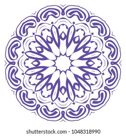 Vector decorative round ornamental pattern for the card or invitation with Islam, Arabic, Indian or ottoman motifs.