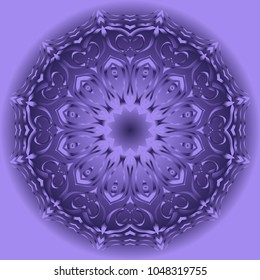 Vector decorative round ornamental pattern for the card or invitation with Islam, Arabic, Indian or ottoman motifs.