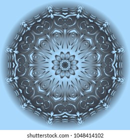 Vector decorative round ornamental pattern for the card or invitation with Islam, Arabic, Indian or ottoman motifs.