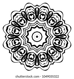 Vector decorative round ornamental pattern for the card or invitation with Islam, Arabic, Indian or ottoman motifs.
