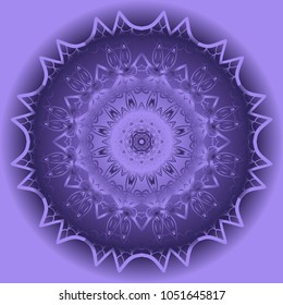 Vector decorative round ornamental pattern for the card or invitation with ottoman motifs.