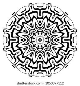 Vector decorative round ornamental pattern for the card or invitation with Islam, Arabic, Indian or ottoman motifs.