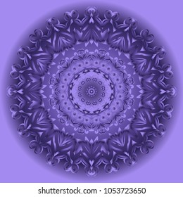 Vector decorative round ornamental pattern for the card or invitation with ottoman motifs.