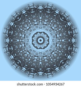 Vector decorative round ornamental pattern for the card or invitation with Islam, Arabic, Indian or ottoman motifs.