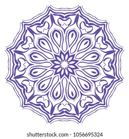 Vector decorative round ornamental pattern for the card or invitation with Islam, Arabic, Indian or ottoman motifs.