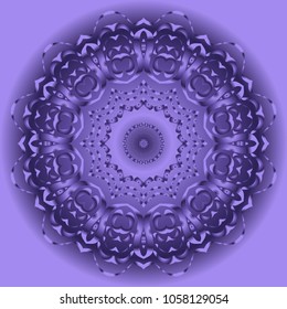 Vector decorative round ornamental pattern for the card or invitation with Islam, Arabic, Indian or ottoman motifs.