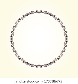 Vector decorative round retro frame .Place for text.
