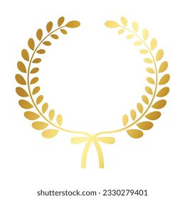 Vektor dekorative runde Kranz-Abzeichen goldenen Blattrahmen.