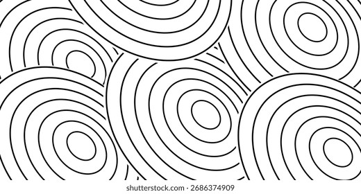 Padrão de contorno decorativo sem emenda do vetor. Textura de onda sem fim listrada. Fundo minimalista branco repetível com linhas onduladas pretas