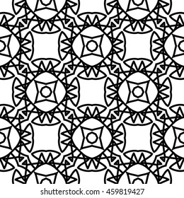 Vector decorative seamless pattern. Abstract background with stylized stars