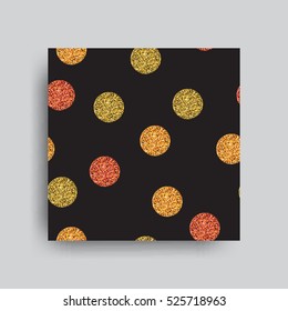 Vector decorative seamless pattern. Merry Christmas and Happy New Year. Winter holiday design backgrounds  illustration. Gray, Black, Gold, Bronze