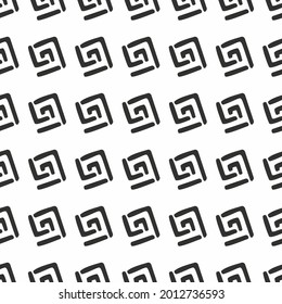 Vector decorative seamless pattern. Monochrome background